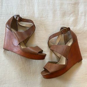 Lucky Brand Leather Platform Heels